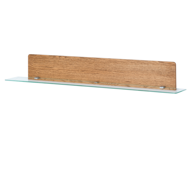 NordicStory Estante de pared de madera maciza de roble